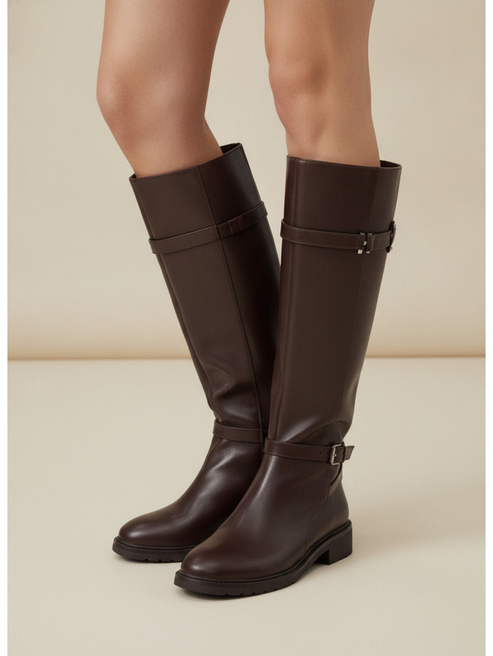 Kenneth Cole Reaction Live Chocolate Brown Riding Boots Size